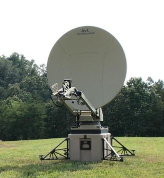 Antena FlyAway Motorizada Multibanda Militar de 1,2 m da AvL Technologies (1050FA)
