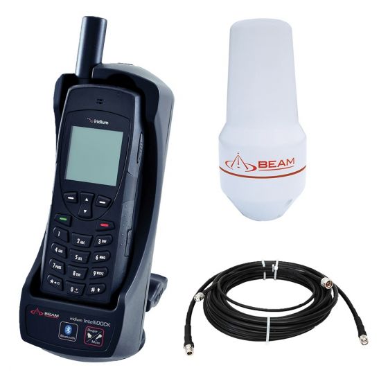 Telefone Satélite Iridium 9555N + Beam IntelliDOCK + Antena Fixa Iridium