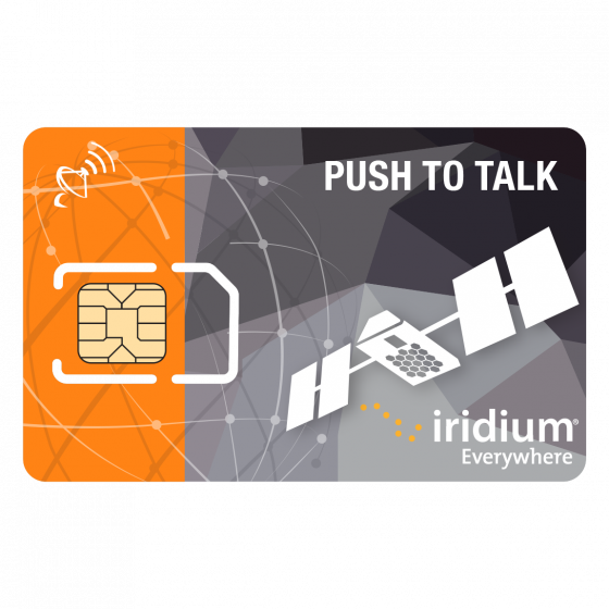 Plano mensal Iridium Push to Talk global (por dispositivo, compromisso de 12 meses)