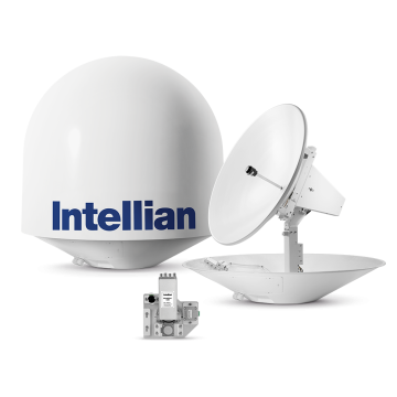 Intellian t130W Sistema de TV por satélite marítimo global de 3 eixos com 125 cm (49,2") parabólica e LNB WorldView (T3-131AW2)